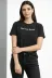 Wafıl Kumaş Tişört Regular Kalıp Bisiklet Yaka Baskılı Günlük Basic T-Shirt - Siyah - 2XL - Siyah 1