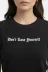 Wafıl Kumaş Tişört Regular Kalıp Bisiklet Yaka Baskılı Günlük Basic T-Shirt - Siyah - 2XL - Siyah 4