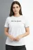 Wafıl Kumaş Tişört Regular Kalıp Bisiklet Yaka Baskılı Günlük Basic T-Shirt - Beyaz - M - Beyaz 2