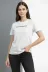 Wafıl Kumaş Tişört Regular Kalıp Bisiklet Yaka Baskılı Günlük Basic T-Shirt - Beyaz - M - Beyaz 3
