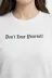 Wafıl Kumaş Tişört Regular Kalıp Bisiklet Yaka Baskılı Günlük Basic T-Shirt - Beyaz - M - Beyaz 4