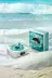 Waves Nostalji Plak Görünümlü Bluetooth Hoparlör 3d Ses Dalgası Retro Müzik Plak Mavi 2