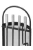 WOODSHUT SGSS-38025 5 Li Lüx Ithal Tel Standlı Şömine - Soba Maşa Takımı Aksesuar Seti 2