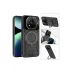 Xiao Red Note 14 Pro 5g Kılıf Joy Lens Standlı Kapak - Koyu Yeşil 2