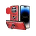 Xiao Red Note 14 Pro Plus Kılıf Pars Lens Yüzüklü Silikon - Kırmızı 1