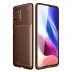 Xiaomi Poco F3 Kılıf Auto Focus Karbon Kapak - Kahverengi 1