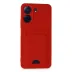Xiaomi Redmi 13c Kılıf Kelvin Kartvizitli Silikon - Kırmızı 1
