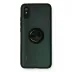 Xiaomi Redmi 9A Kılıf Montreal Yüzüklü Silikon Kapak - Siyah 1