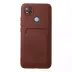 Xiaomi Redmi 9C Kılıf Kelvin Kartvizitli Silikon - Bordo 1