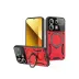 Xiaomi Redmi Note 13 4g Kılıf Joy Lens Standlı Kapak - Kırmızı 1