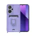 Xiaomi Redmi Note 13 Pro Plus Kılıf Zuma Kartvizitli Yüzüklü Silikon - Lila 1