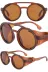 XTLL245473-01 Unisex Retro Steampunk Yuvarlak Güneş Gözlüğü 1