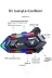 Y20 Motor Kurye Kask Kulaklık Rgb Modlu Bluetooth Motosiklet Kulaklık 5.3 Bluetooth Interkom 2
