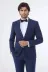 Yaka Pileli İndigo Slim Fit Damatlık Takım Elbise | Wessi - 54 / Blue 1