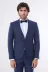 Yaka Pileli İndigo Slim Fit Damatlık Takım Elbise | Wessi - 56 / Blue 3