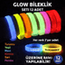 YNT İthalat SM-F021-12 Glow Kalın Bileklik 12’Li Set | Baskıya Uygun Renkli Model 1