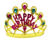 YNT İthalat SM-SMR-A039 Altın Renk Happy Birthday Yazılı Doğum Günü Tacı 60 Cm 2
