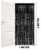 YNT İthalat SM-SMR-D303 Siyah Renk Ekstra Metalize Parlak Saçaklı Arka Fon Perde İthal A Kalite 1X2 Metre 4