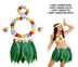 YNT İthalat SM-SMR-E030-E023 Yetişkin Hawaii Kostüm Seti - Yaprak Etek  Hawaii Set - 5 Parça 1