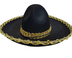YNT İthalat SM-SMR-E124 Altın Renk Şeritli Meksika Mariachi Latin Şapkası 55 Cm Çocuk 1