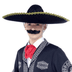 YNT İthalat SM-SMR-E161-G Sombrero Meksika Şapkası Mariachi Altın Şeritli Yetişkin Boy 3