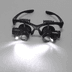 YNT İthalat TD-0018TDU-655 Gözlük Modeli 10X 15X 20X 25X Lens,2Led Işıklı,büyüteç 2