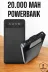 yusuftex B-HTT35DJNU1KK7 20.000 Mah Led Işıklı Lcd Ekran Usb Girişli Type-C Lightning Powerbank 1