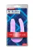 ZAGA OYUN 241077752363 Hi-Rubber Şeffaf Jel Çift Taraflı Eğik Dildo - 17Cm Mor 2